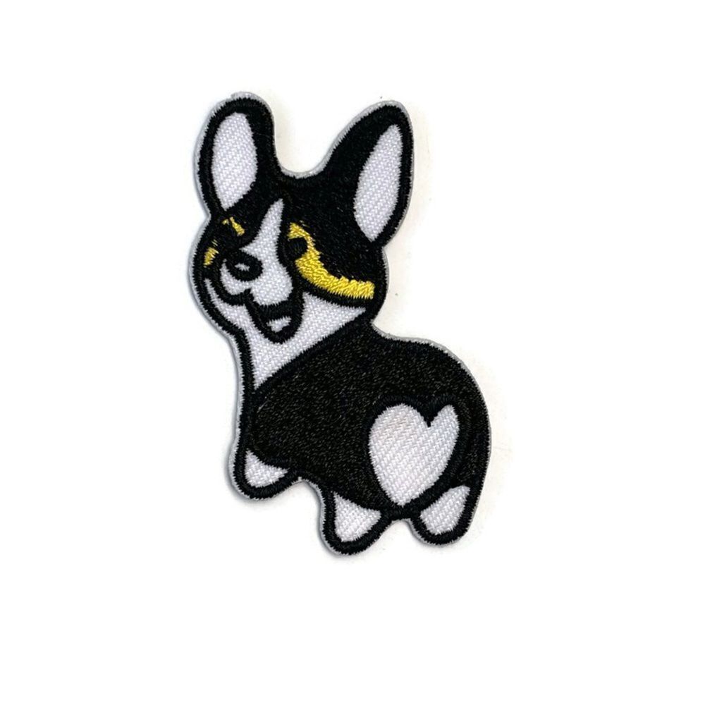 Smiling Corgi Embroidered Patch